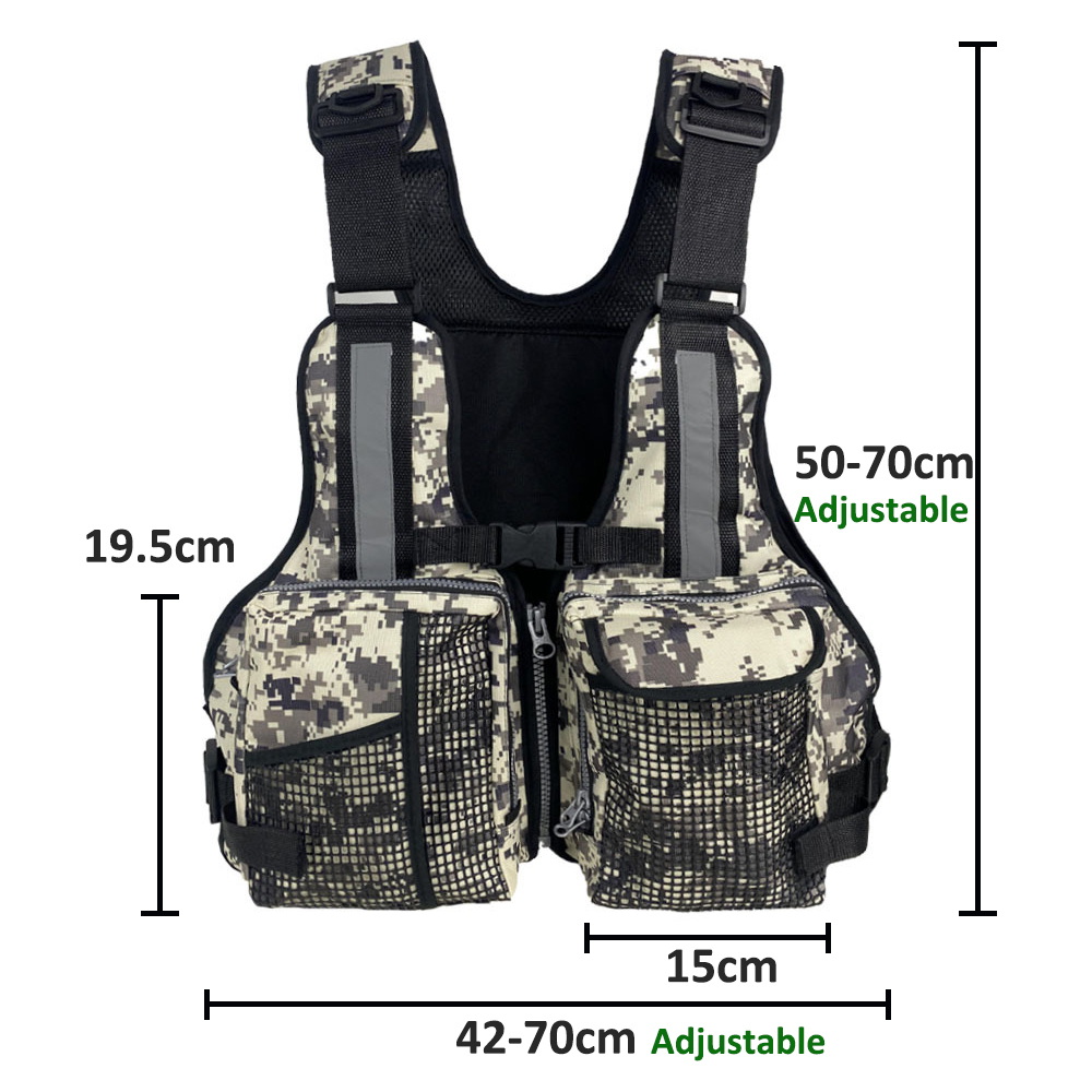 Fishing Vest - Gilet de pêche d'extérieur avec plusieurs