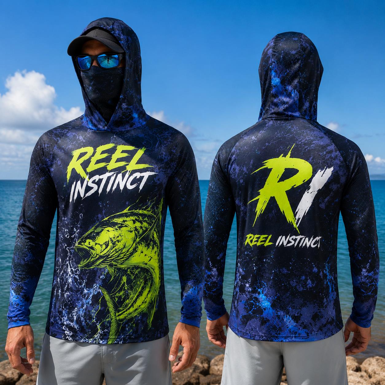 Chemise de pêche à capuche pou - Fishing Mask Sun Protection avis et prix
